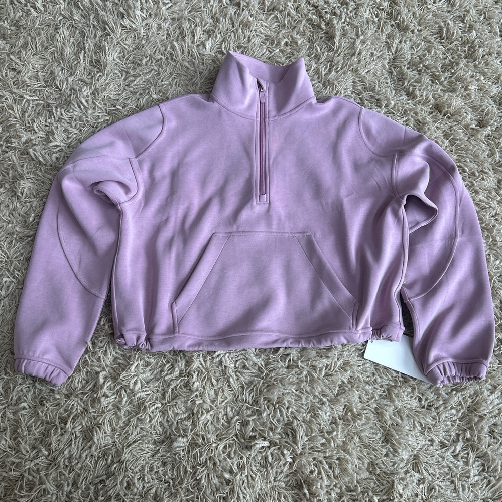 Lululemon Athletica Purple Cropped Long Sleeve Hoodie